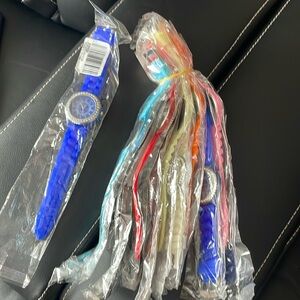 Multi colors watches never opened, needs batteries